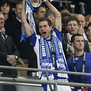 Roger Johnson Celebrates Birmingham City's Carling Cup Victory at Wembley