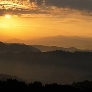 Tennessee Sunrise on Foothills Parkway, Great Smoky Mountains, Tennessee
