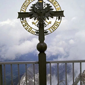 Europe, Germany, Bayern, Garmisch, Patenkirchen. Atop the Zugspitze, highest peak