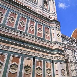 Famous Doumo Church close-up in Florence, Italy