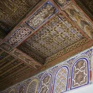 MOROCCO, South of the High Atlas, OUARZAZATE: Taourirt Kasbah / Ornate Ceiling