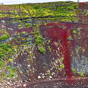 Red Volcanic Soil green Moss Kerio Volcano Crater blue Lake Golden Falls Golden Circle