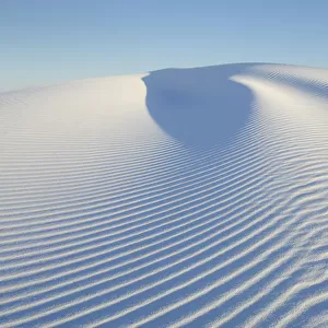 Ripple patterns in gypsum sand dunes, White Sands National Monument, New Mexico