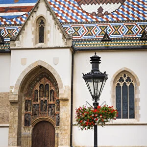 Saint Marks Church in old town Gradec, Zagreb, Croatia