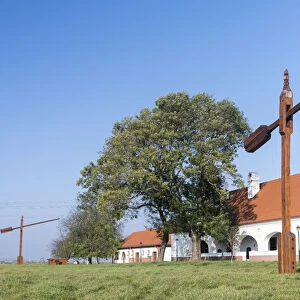 Traditional water well (well sweep or shadoof) in the hungarian lowland plains also