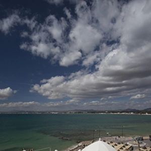 Tunisia, Cap Bon, Hammamet, elevated view of the Gulf of Hammamet from the Kasbah