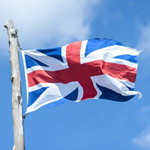 USA, Virginia, Jamestown, British flag