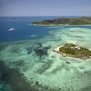 Wadigi Island, Mamanuca Islands, Fiji, South Pacific - aerial