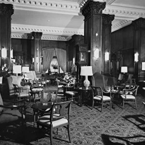 ALGONQUIN HOTEL, c1930. The lobby of the Algonquin Hotel in New York City, home