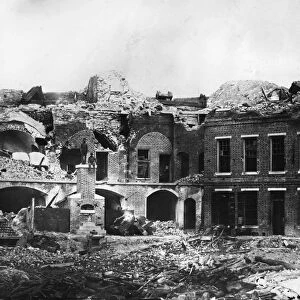 CIVIL WAR: FORT SUMTER. The barracks of Fort Sumter destroyed during bombardment from the Second Battle of Charleston Harbor. Photograph, September 1863