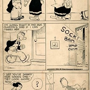 COMIC STRIP: THIMBLE THEATRE. Cartoon from the Thimble Theatre comic strip by E