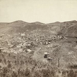 HOMESTAKE GOLD WORKS, 1889. View of the Homestake gold mines and mills near Lead City