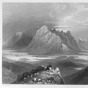 IRELAND: LOUGH INAGH, c1840. View of Lough Inagh from Cloonacartin Hill, in the Connemara region of County Galway, Ireland. Steel engraving, English, c1840, after William Henry Bartlett