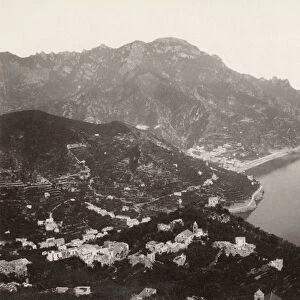 ITALY: RAVELLO. View of Ravello, Italy. Photograph by Giorgio Sommer, c1870