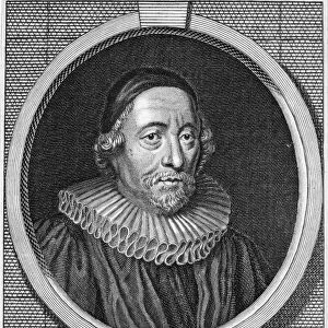 JAMES USSHER (1581-1656). Irish theologian and scholar. Copper engraving, English, 17th century