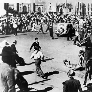 MEXICO CITY: RIOT, 1938. A riot between indigenous Mexicans, communists, and fascist