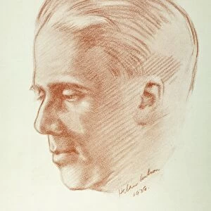 ROBERT LEE FROST (1874-1963). American poet. Red chalk drawing, 1926, by