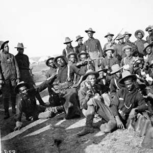 SPANISH-AMERICAN WAR, 1898. Members of the U. S. Tenth (Black) Cavalry on San Juan Hill