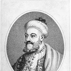 SULIMAN MELLIMELNI. Tunisian ambassador to the United States, active 19th century. Stipple engraving, early 19th century