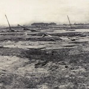 TEXAS: HURRICANE, 1915. Destruction of the 28th Infantry Camp at Fort Crockett