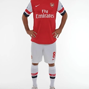 Arsenal 2013-14 Squad: Mikel Arteta at Team Photocall