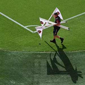 Arsenal vs Fulham: Pre-Match Preparations at Emirates Stadium (2023-24)