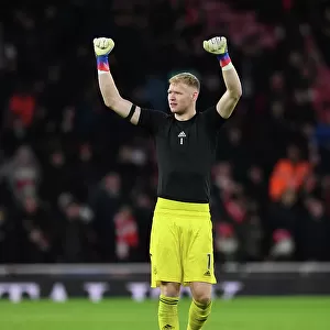 Arsenal's Aaron Ramsdale Reacts After Arsenal FC vs West Ham United, Premier League 2022-23
