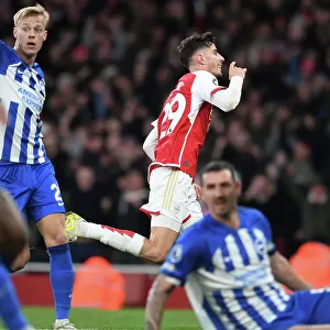 Arsenal's Kai Havertz Scores Second Goal Against Brighton & Hove Albion in 2023-24 Premier League