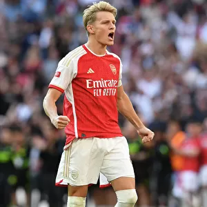 Arsenal's Martin Odegaard Scores Decisive Penalty in FA Community Shield Thriller: Arsenal Triumph Over Manchester City