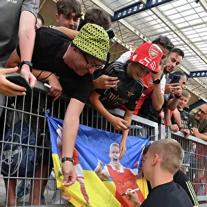 Arsenal's Oleksandr Zinchenko Mingles with Fans Before Nuremberg Pre-Season Friendly
