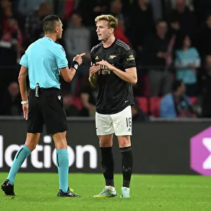 Arsenal's Rob Holding in Action against PSV Eindhoven in UEFA Europa League Group A