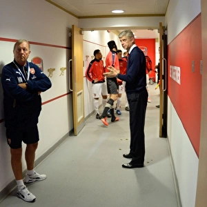 Arsene Wenger and Kit Man Vic Akers: Pre-Match Moment at Arsenal vs Everton, Premier League 2015/16