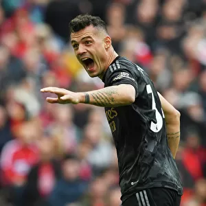 Xhaka's Jubilation: Arsenal's Second Goal vs. Liverpool in the 2022-23 Premier League