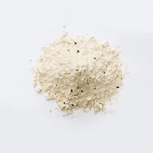 Barley flour, close-up, view from above