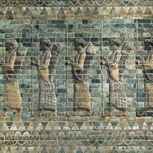Frieze of Archers of polychrome glazed brick, from Palace of Darius I, from Shush (ancient Susa), Iran