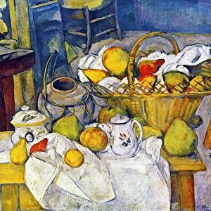 Still Life with Basket of Fruit (The Kitchen Table) 1888-1890. Paul Cezanne
