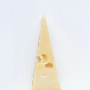 Wedge of Emmenthal cheese