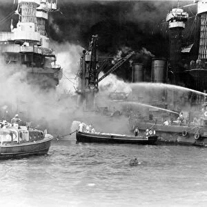 World War II: Japanese attack on United States naval base at Pearl Harbour, Hawaii, 7 December 1941