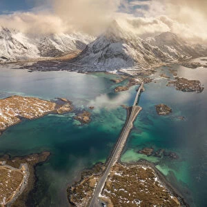 Aerial View of Lofoten Islands in Norway