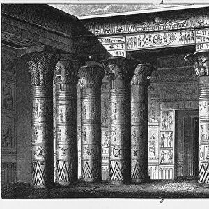 Ancient Egyptian Temple of Typhon at Denderah Engraving