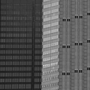 architecture, black and white, building, chicago, city, cloud, day, highrise, horizontal