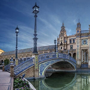 Bridge of Plaza Espana in Sevilla, Spain