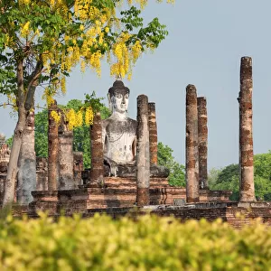 Buddha statues at Wat Mahathat, Sukhothai, Thailand