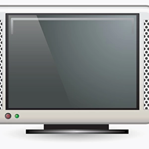 Digital illustration of flat screen television