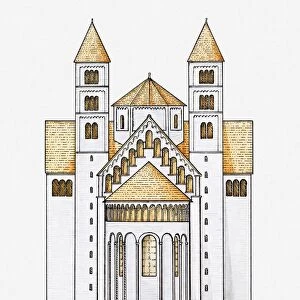 Illustration of Speyer Cathedral, Speyer, Germany