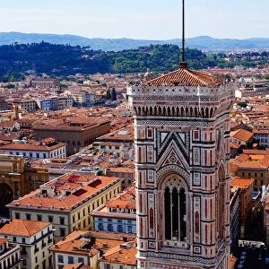 Old City of Florence and Campanile of Giotto, Firenze, Italy