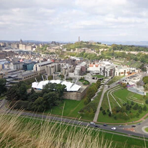 Overview on Edinburgh, Scottish Parliament, Scotland, United Kingdom