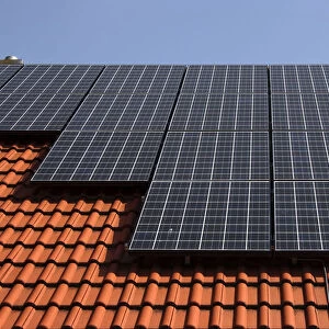 Photovoltaic system on the roof of a single family detached house