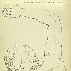 Sketching and drawing the human arm and shoulder, Victorian art figure drawing copies 19th Century