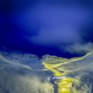 Ski slopes in northern Iceland